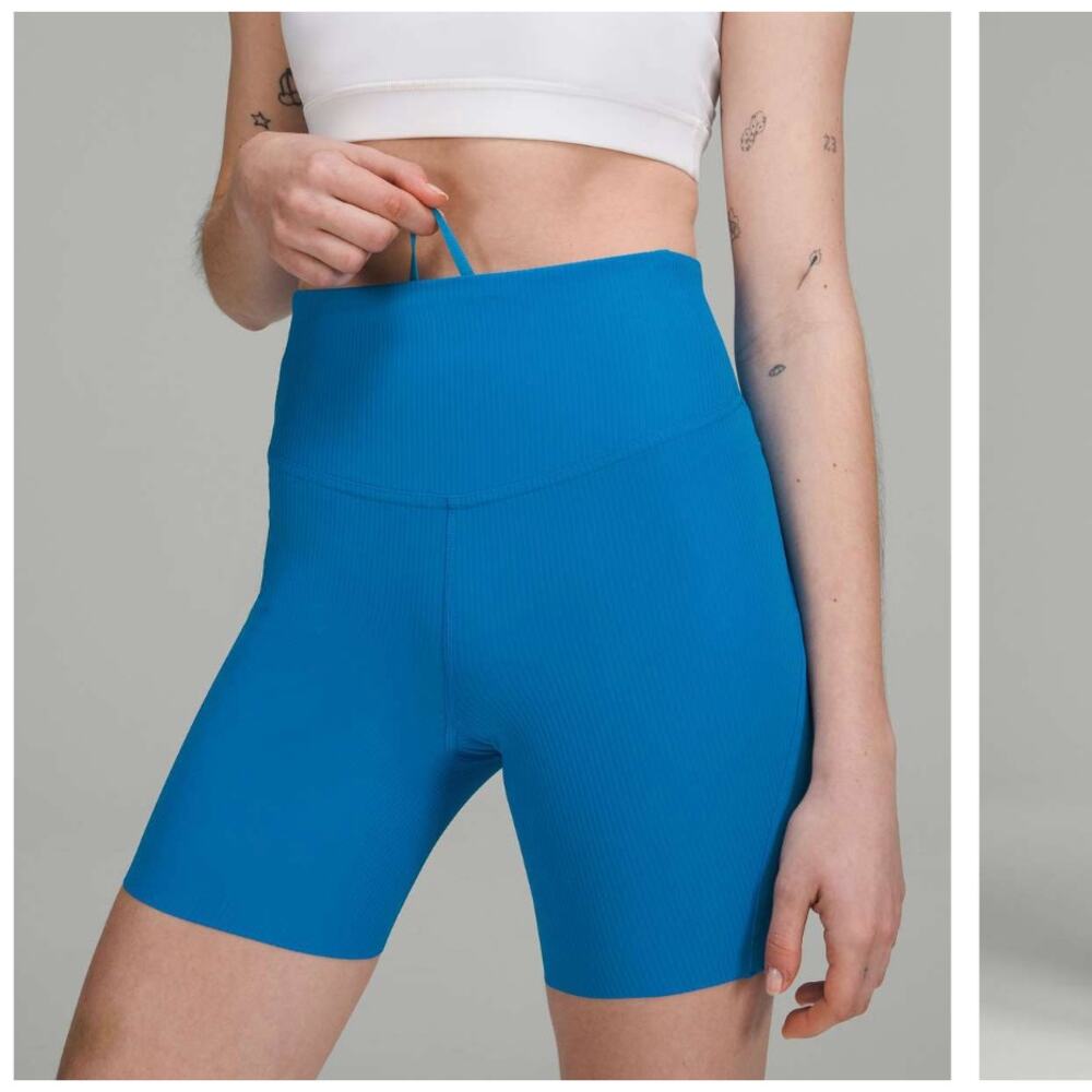 Lululemon Base Pace Ribbed High-Rise Short 6" Poolside